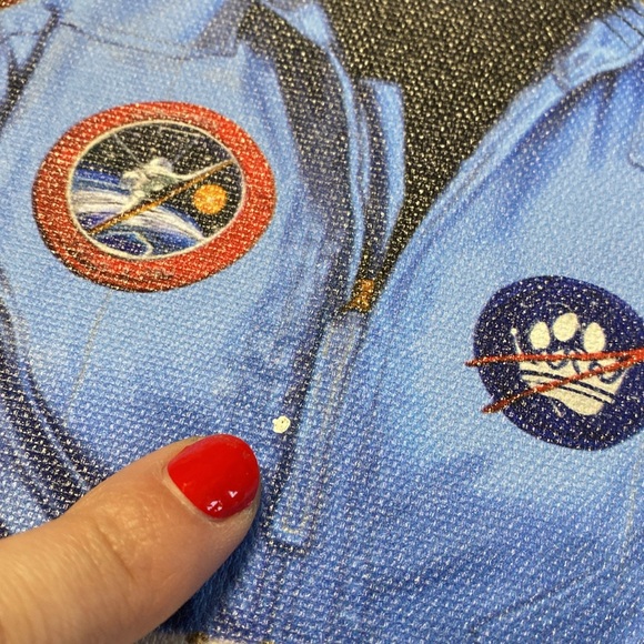 Black Cat Astronaut Canvas 8x10 - Picture 3 of 3